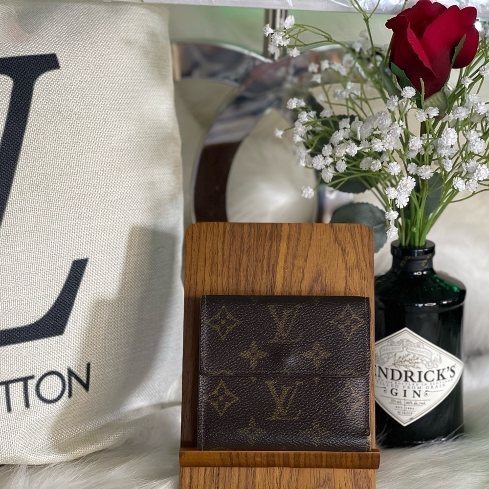 Louis Vuitton Monogram Portefeuille Elise Trifold Wallet Vintage France Compact - Picture 2 of 14
